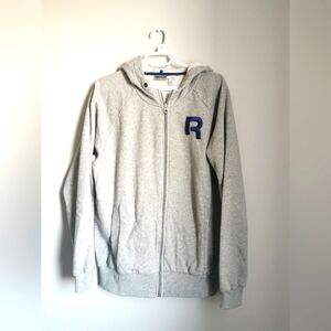 (3/$12) - Reebok Men's Zip Up Hoodie Sweater. Medium. Grey and Blue.